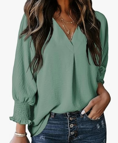 La blouse col V manches bouffantes | Blouses et chemises Blouses et chemises Blouses et chemises