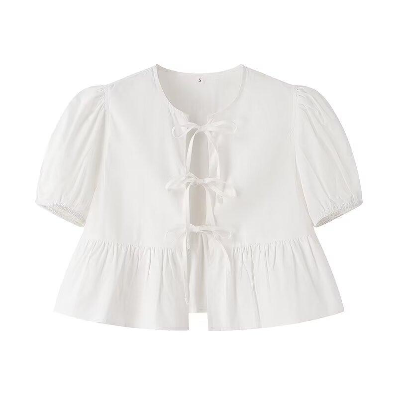 La blouse manches bouffantes rubans à nouer | Blouses et chemises Blouses et chemises Blouses et chemises