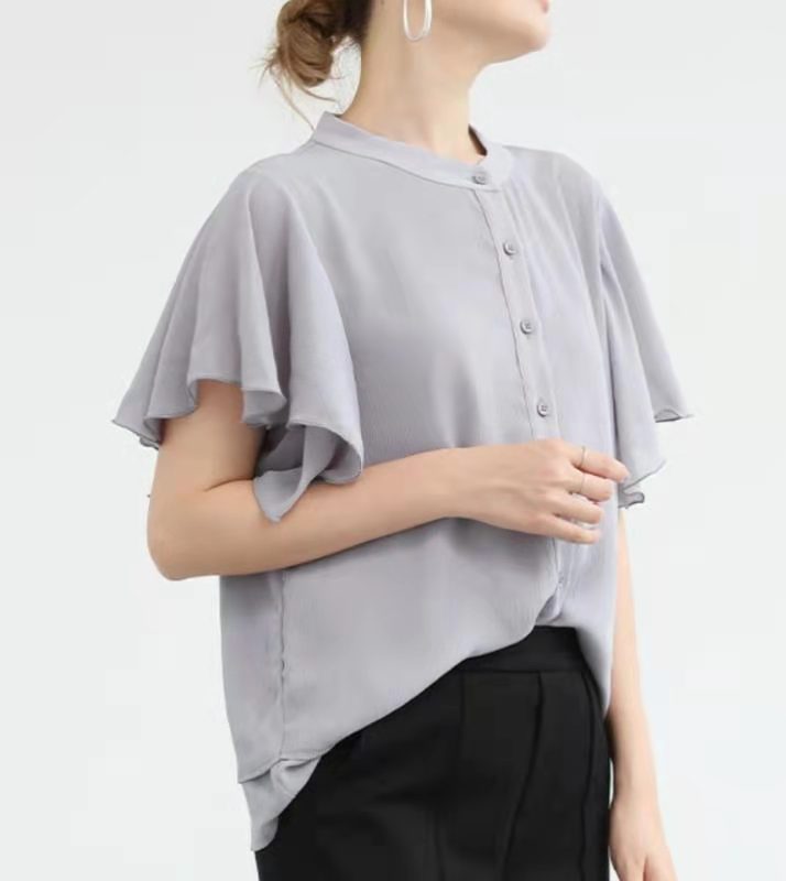 La blouse satinée à mancherons | Blouses et chemises Blouses et chemises Blouses et chemises