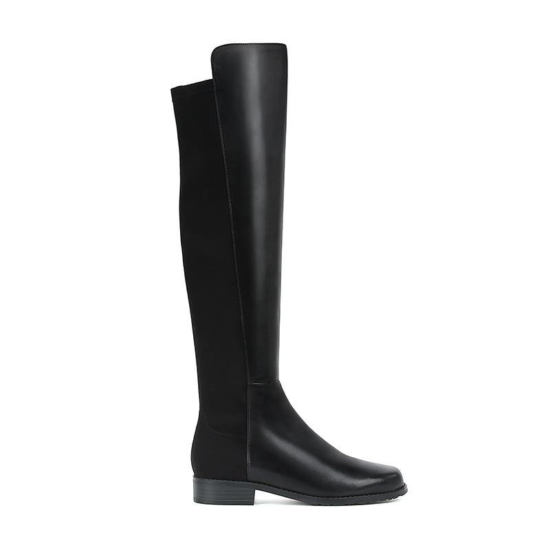 La botte haute à talon Blanca en cuir lustré Femme | Bottes Femme Bottes Bottes