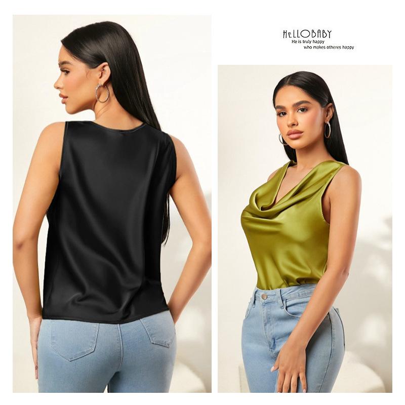 La camisole satinée col rond | Camisoles Camisoles Camisoles