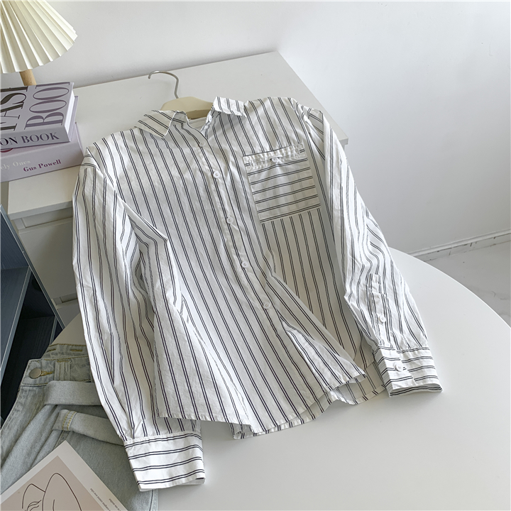 La chemise rayures poche plaquée | Blouses et chemises Blouses et chemises Blouses et chemises