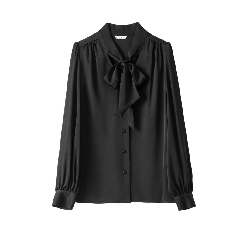 La chemise satinée col cravate | Blouses et chemises Blouses et chemises Blouses et chemises