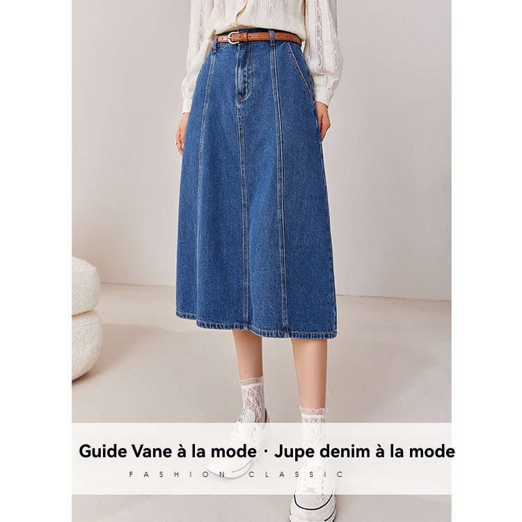 La jupe midi denim souple | Jupes Jupes Femme