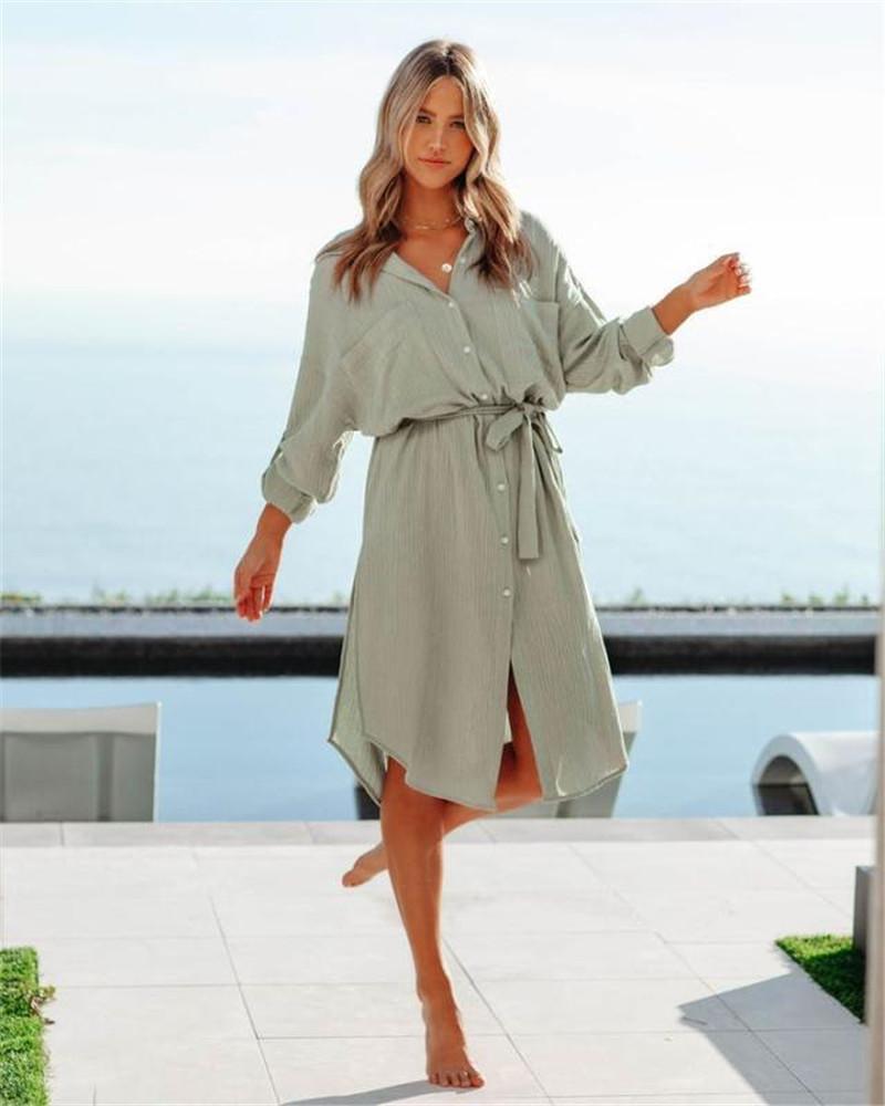 La robe maxi en velours côtelé Cloris | Robes Robes Femme