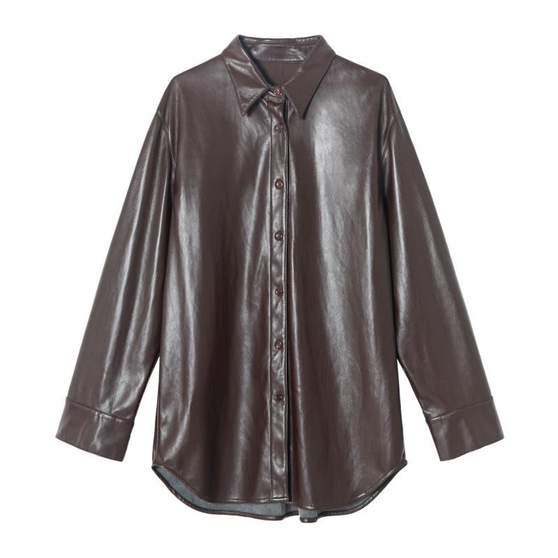 La surchemise ample faux cuir | Blouses et chemises Blouses et chemises Blouses et chemises