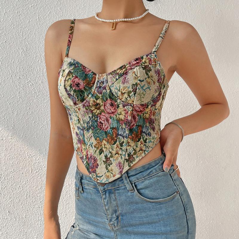 Le bustier tapisserie à fleurs | Camisoles Camisoles Camisoles