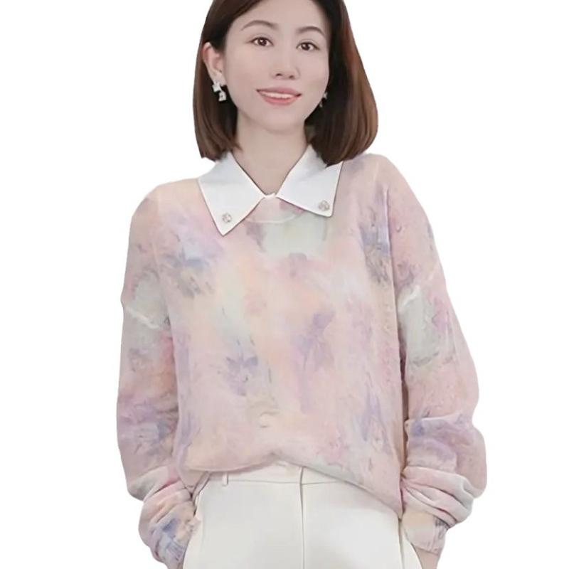 Le cardigan mohair fleurs abstraites Lata | Chandails Chandails Chandails