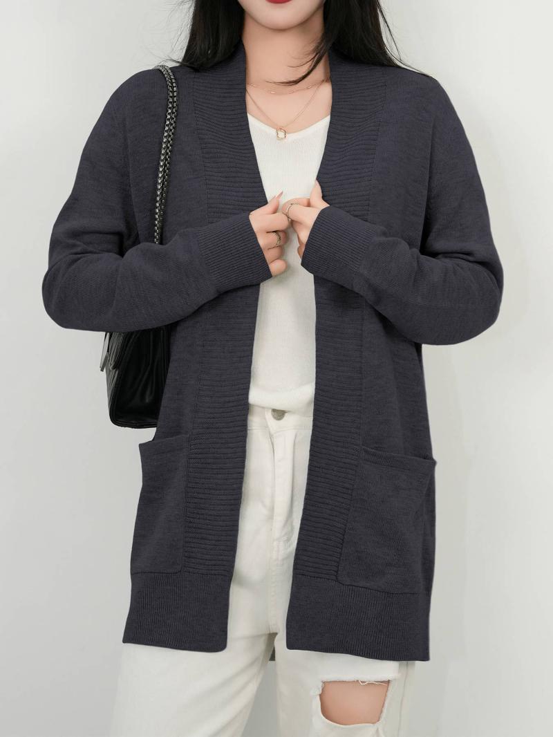 Le cardigan ouvert poches plaquées | Chandails Chandails Chandails