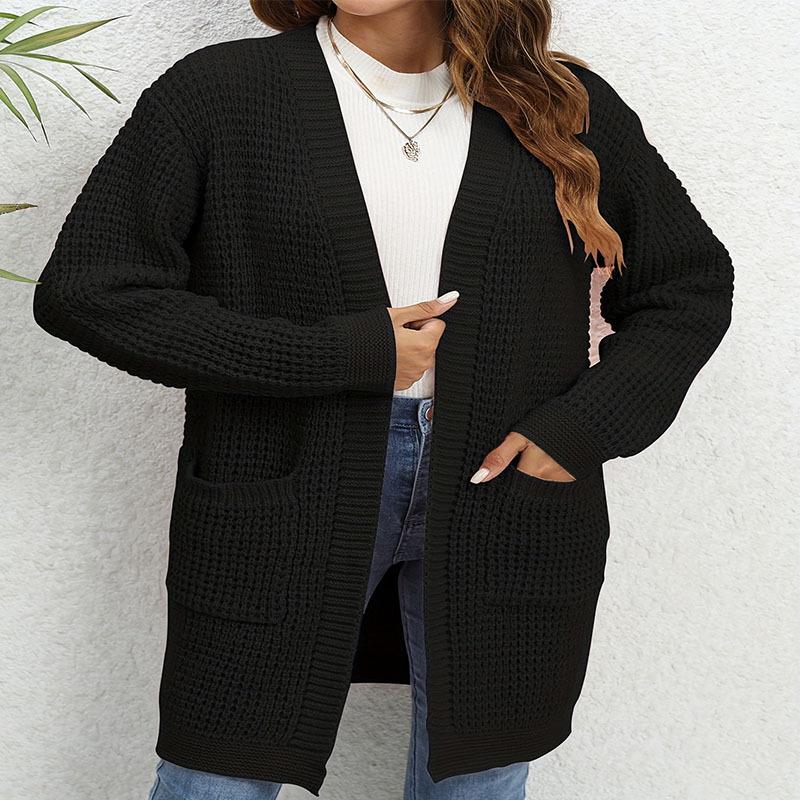 Le cardigan ultralong ouvert tricot côtelé | Chandails Chandails Chandails