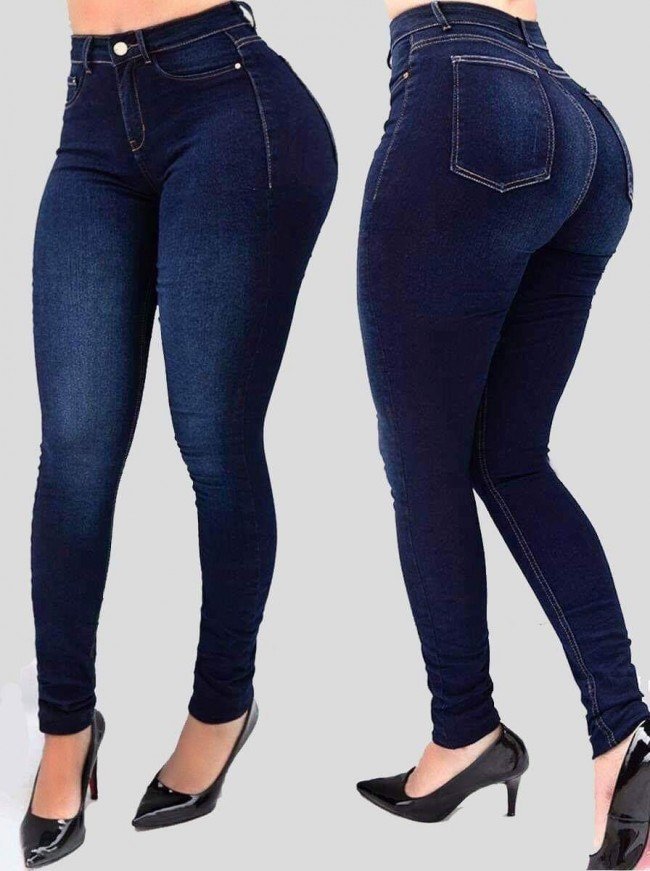 Le jean ajusté JFK indigo foncé | Jeans Jeans Femme