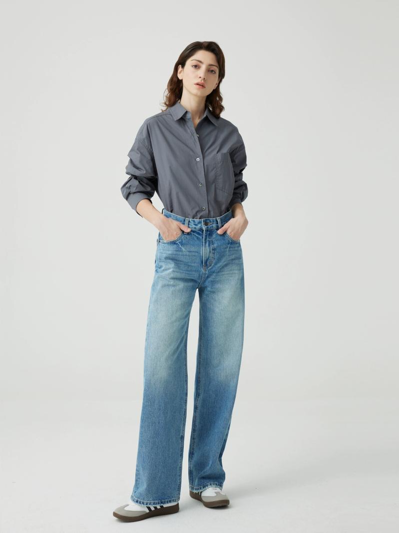 Le jean ballon bleu blanchi | Jeans Jeans Femme