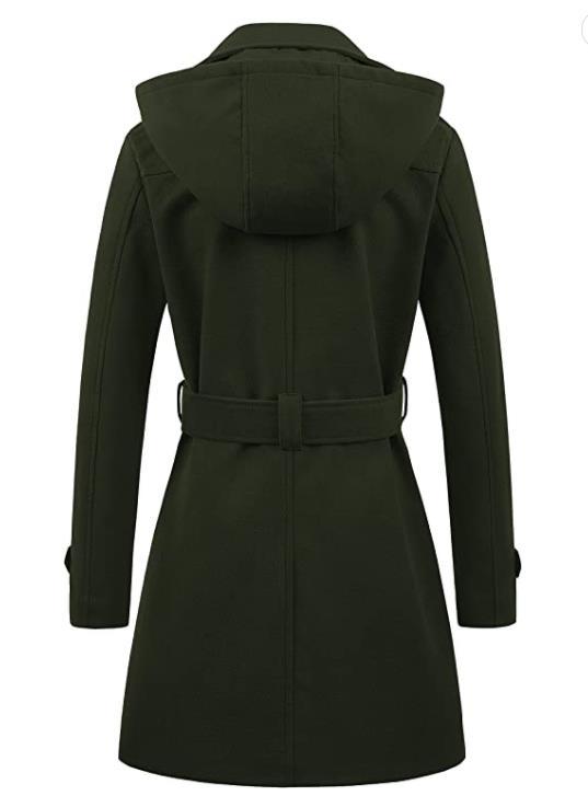 Le manteau feutré col-capuche montant | Manteaux Manteaux Femme