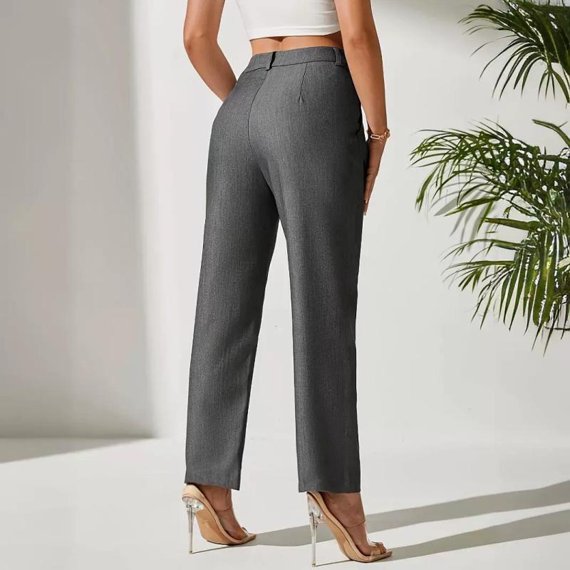 Le pantalon étroit à plis point de Rome | Pantalons Pantalons Femme