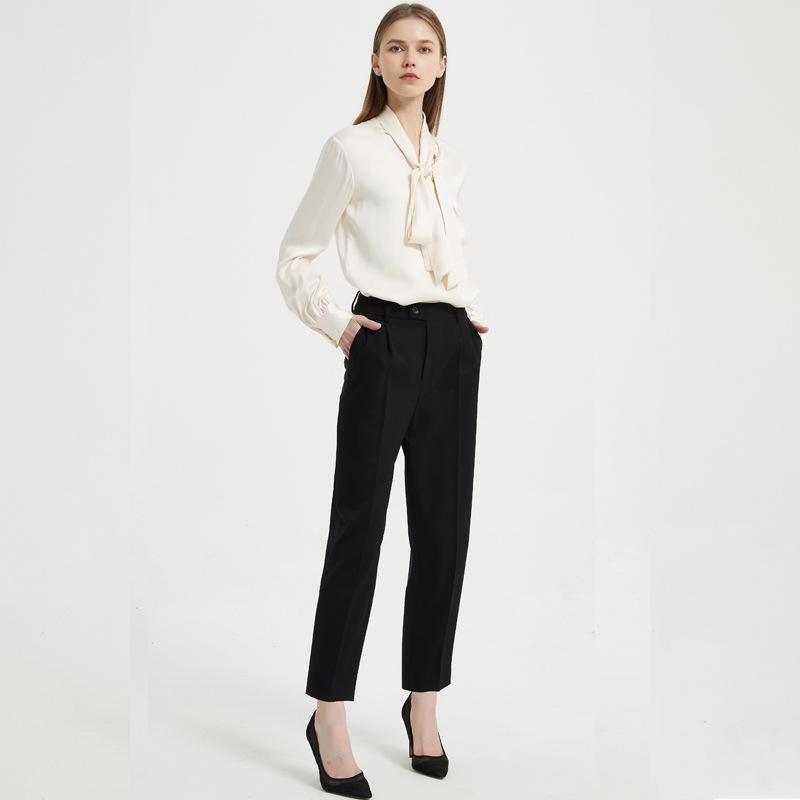 Le pantalon étroit crêpe fluide | Pantalons Pantalons Femme