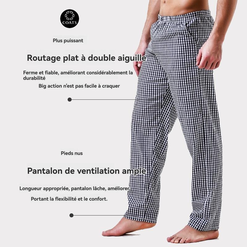 Le pantalon droit à carreaux deux boutons | Pantalons Pantalons Femme