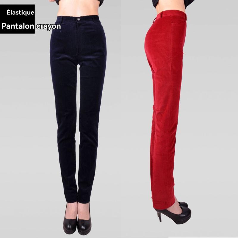 Le pantalon droit velours côtelé | Pantalons Pantalons Femme