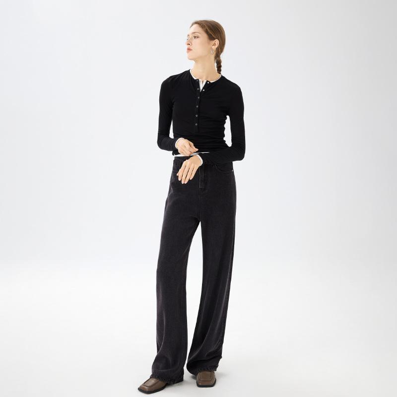 Le pantalon droit velours côtelé | Pantalons Pantalons Femme