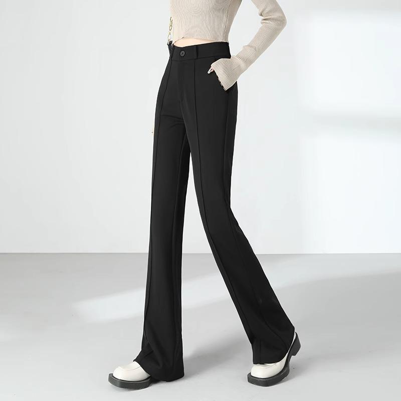 Le pantalon large noir plis cousus | Pantalons Pantalons Femme