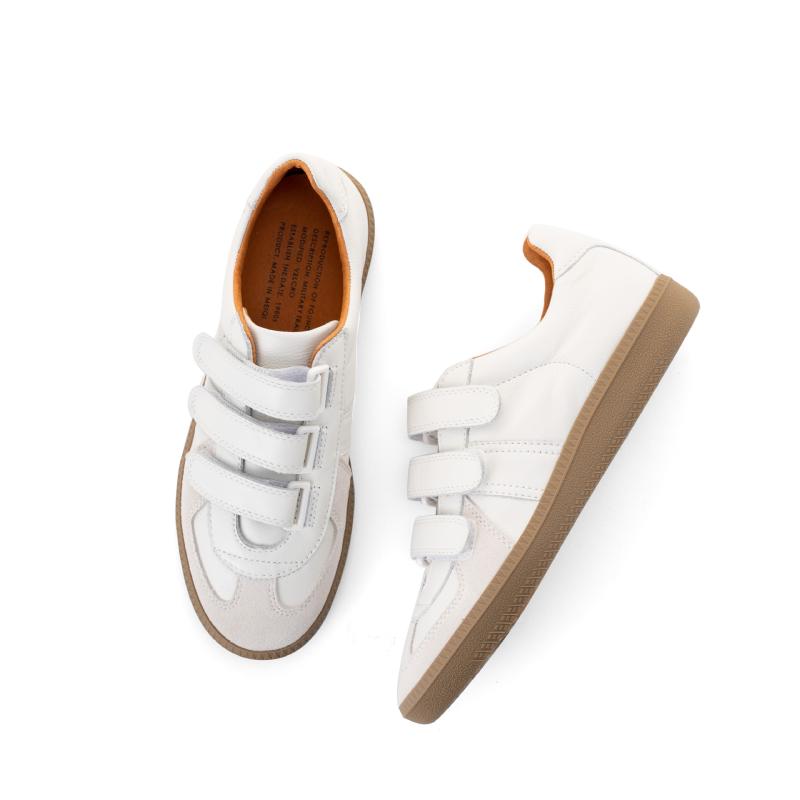 Le sneaker cuir dentelé Beth blanc Femme | Sneakers Femme Chaussures Femme