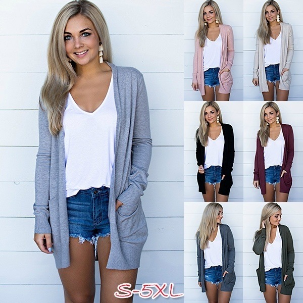 Le cardigan ouvert poches plaquées | Chandails Chandails Chandails