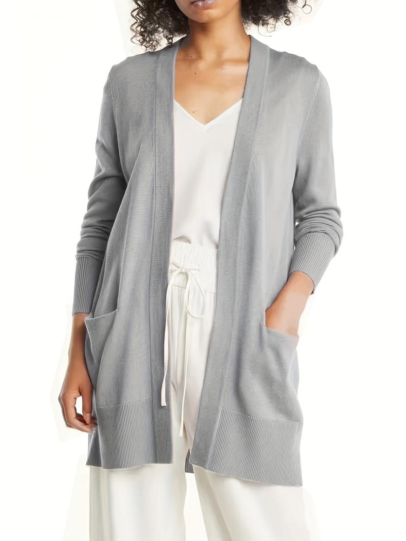 Le long cardigan ouvert fin tricot | Chandails Chandails Chandails