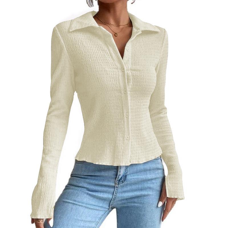 La chemise ajustée tricot pointelle | Blouses et chemises Blouses et chemises Blouses et chemises