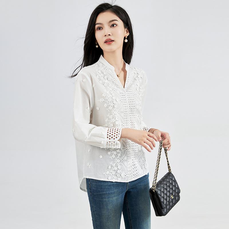 La chemise broderies romantiques | Blouses et chemises Blouses et chemises Blouses et chemises